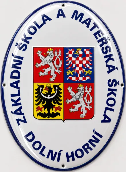 Smaltovaná cedule pro školu (školku) v oválu A15-skola 1